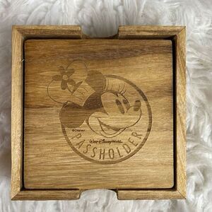 Disney Annual Passholder Wooden Coaster Set Minnie Mouse Set of 4 Epcot